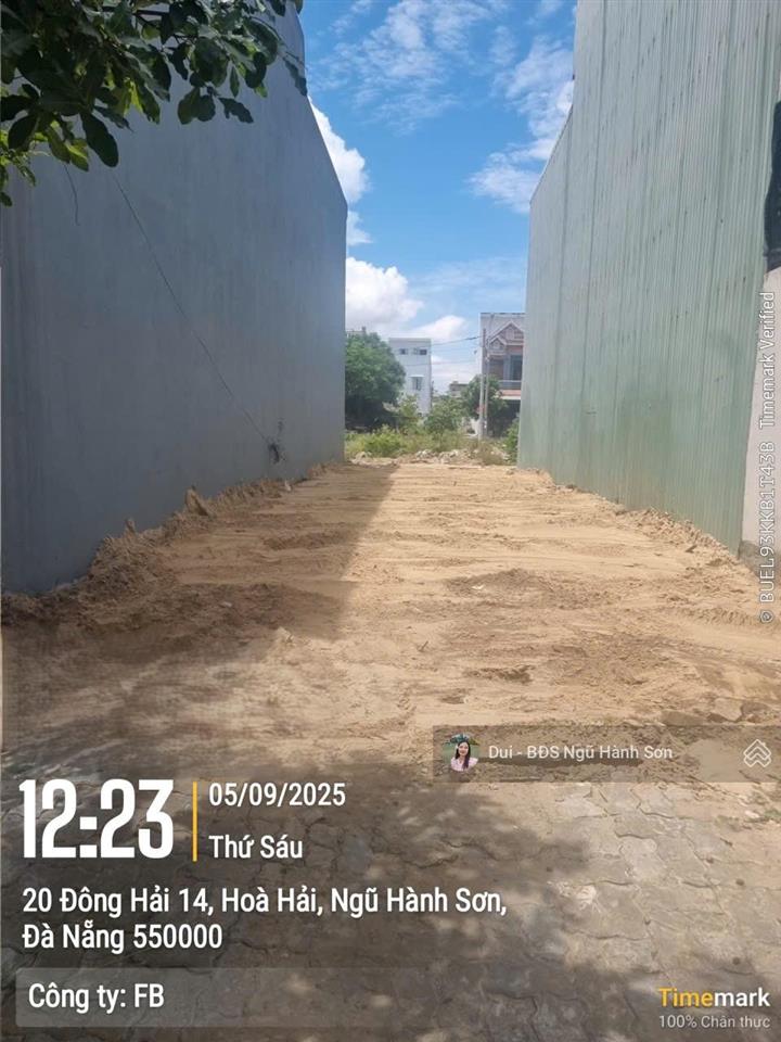 Siêu hot lô đất 92,5m² mặt tiền đông hải 14, ngũ hành sơn gần biển tân trà, giá siêu mềm