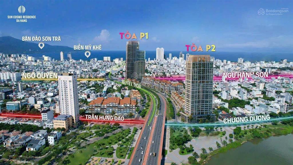 Studio sun cosmo đà nẵng, tầng cao view sông hàn, pháo hoa tòa p2. mua công chứng và nhận nhà ngay.