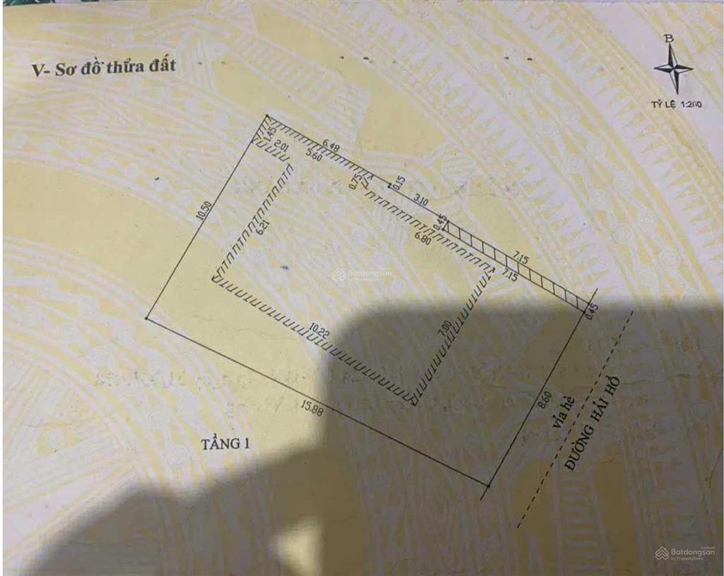 Bán nhà mặt phố hải hồ, 14,2 tỷ, 156m2 vị trí đẹp gần chợ đống đa