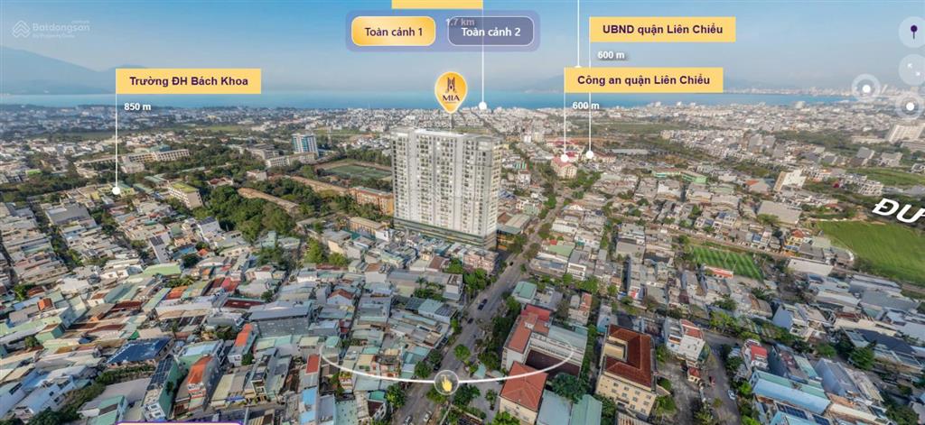 Chỉ 2.6 tỷ cho căn hộ 2pn (65m2) full liền tường view biển tt q. liên chiểu, đà nẵng