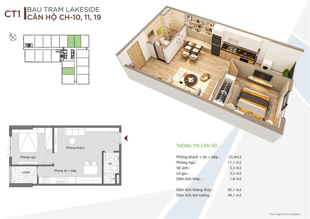 Chính chủ bán căn hộ 1pn45m2  tòa ct1 chung cư the ori garden, sổ hồng 0972 700 ***