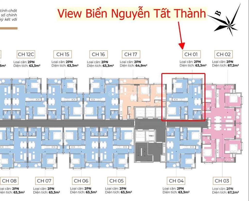 Mia center point căn view biển  tầng cao siêu đẹp trực tiếp cđt, thanh toán 5 tháng nhận nhà