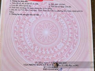Bán đất đường lư giang cạnh sân vận động hoà xuân  đà nẵng