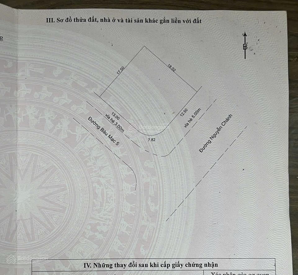 Chính chủ tôi bán góc 2 mặt tiền đường nguyễn chánh bàu mạc 5