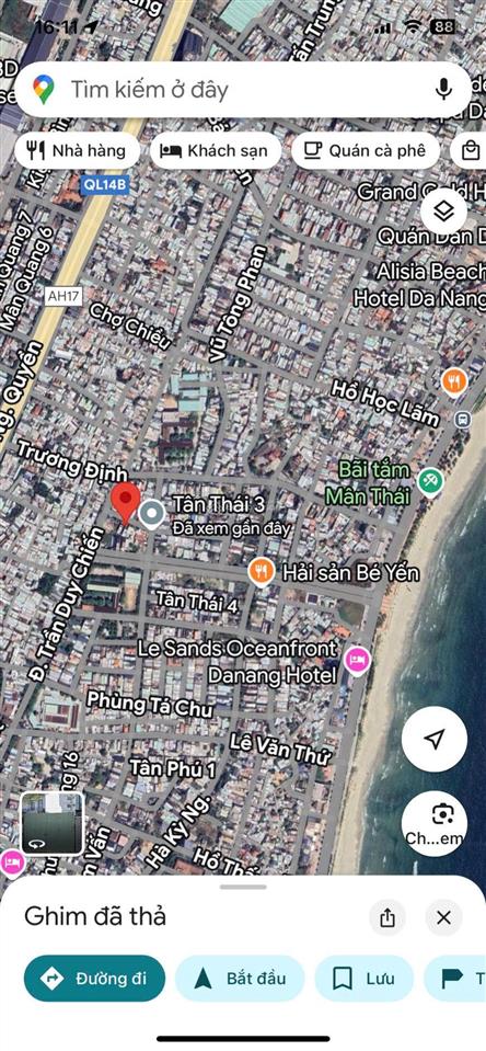 Bán đất đường tân thái 3, biển mân thái, đấu lưng nguyễn huy chương