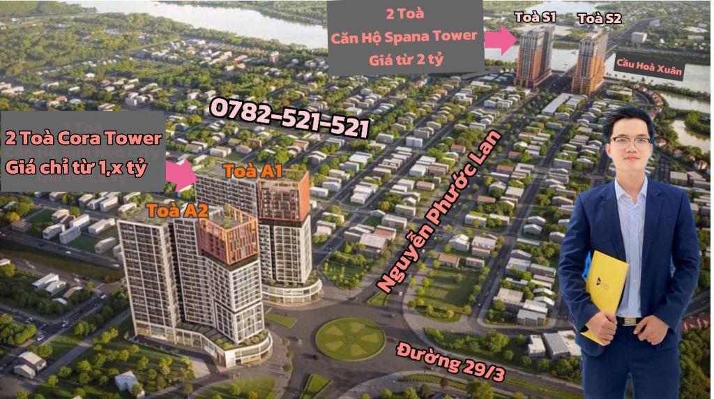 Giò Hàng Độc Quyền Cora tower Đà Nẵng Cạnh Cầu Hòa Xuân 