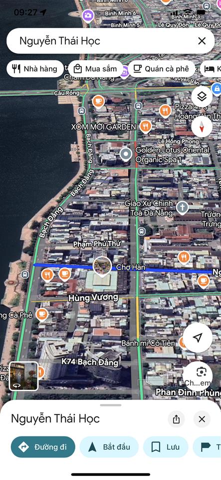 Nhà 4 tầng mặt tiền đường nguyễn thái học trục thông ra bạch đằng, bên cạnh chợ hàn.