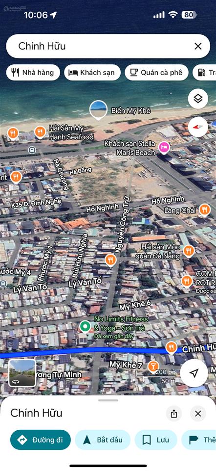 Mặt tiền đường 10m5 chính hữu, ra biển mỹ khê 500m