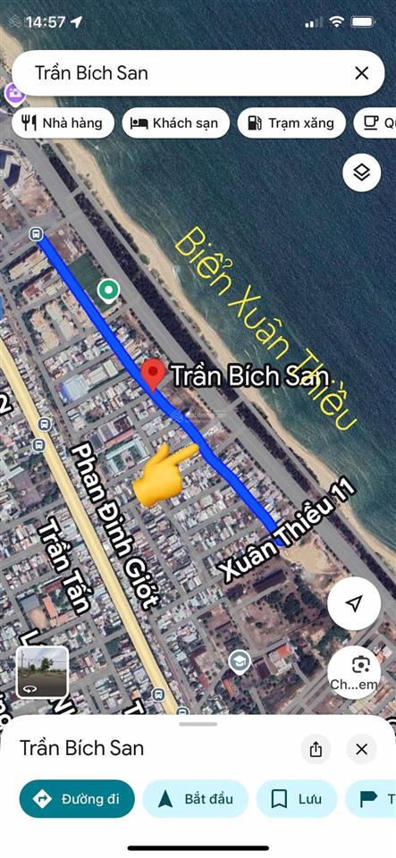 Lô góc 2 mặt tiền đường trần bích san, biển xuân thiều đà nẵng, khu vực xây đảo nhân tạo