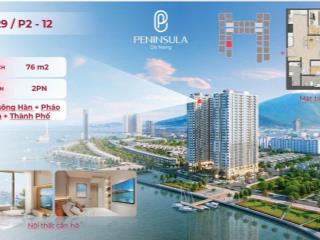 [hàng hiếm] căn trực diện sông & pháo hoa 71,7m2  căn 2pn duy nhất giỏ hàng căn hộ tầng 16 giá cđt