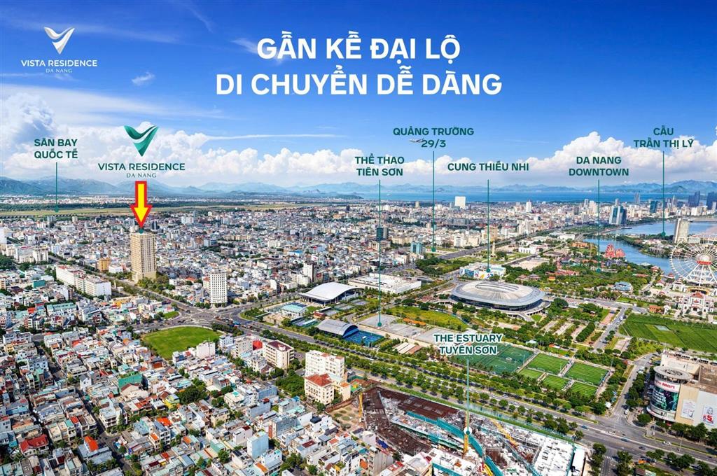 Căn góc đa view tòa căn hộ vista tầng 10  dt 76m2, view pháo hoa, sông hàn, đà nẵng downtown