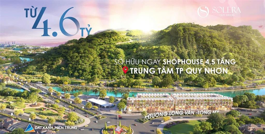 Sở hũu nhà phố kinh doanh 4,5 tầng mt đường long vân  long mỹ, tp quy nhơn rộng 42m dk 4,6 tỷ/căn