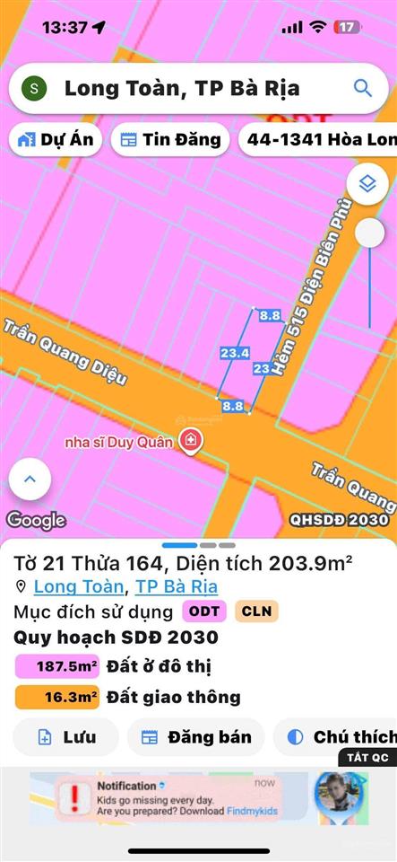 Bán lô góc gần công viên quảng trường mặt tiền trần quang diệu 8.8*23m giá 5.950 tỷ