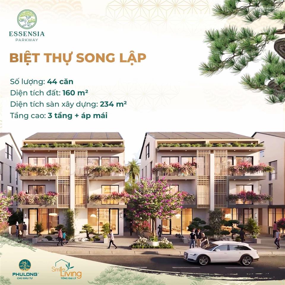 Bán biệt thự essensia parkway, mt nguyễn hữu thọ 34 tỷ, 160m2, 4pn, 3wc, giá cực chất