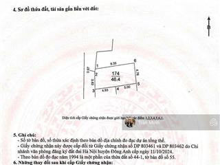 Chuyển nhượng 46.4m lại đà , đông hội , đông anh vài bước chân ra vinhomes cổ loa .
mặt tiền 4,7