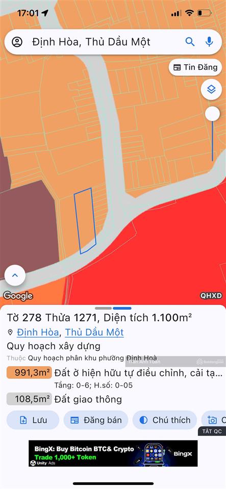 Bán đất đẹp tại đường 84, định hòa, thủ dầu một, bình dương, 15,5 tỷ, 1100m2