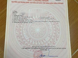 Bán đất hoà nghĩa  dương kinh, hải phòng.
diện tích 76m2. 1 tỷ xx
mặt ngõ rộng 3,6m