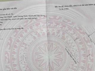 Chính chủ gửi bán lô mặt đường 353  dương kinh  hải phòng. diện tích 172m2 (9.1m x 19m)