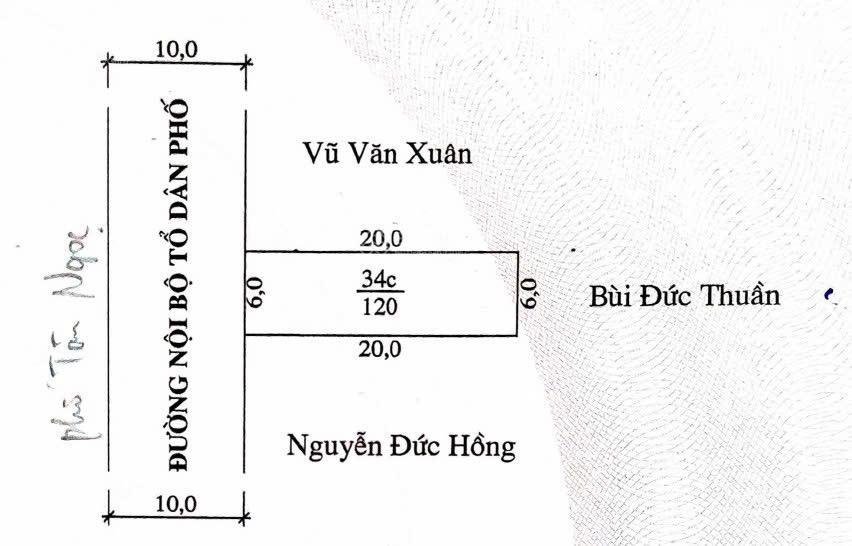 Lô mặt đường 10m tân thành, dương kinh, hải phòng.  dt 120m2 ( ngang 6m )
 đường thông rộng 1