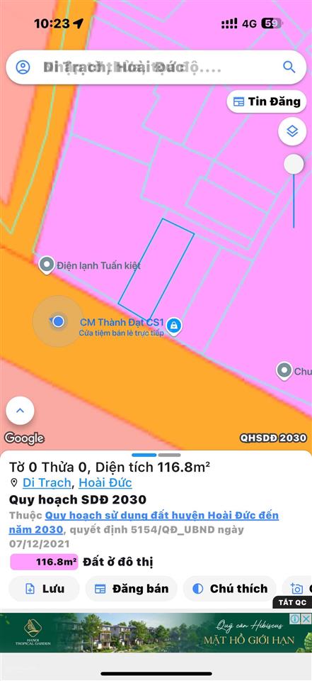 Chính chủ gửi bán lô đất trục chính kinh doanh 116.2m2 mặt tỉnh lộ 422 cách đường 3,5 500m