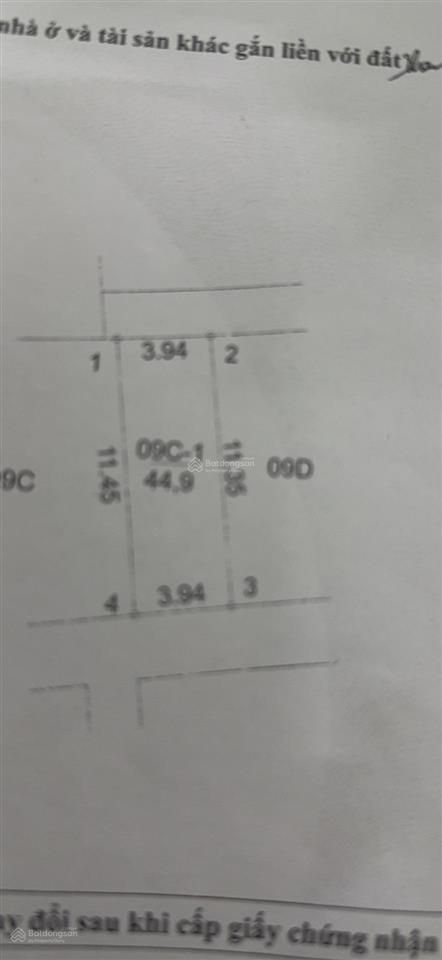 Cc cần bán 44,9m2, 2 mặt tiền ô tô đỗ cửa tổ 14 hòa bình yên nghĩa, giá đầu tư