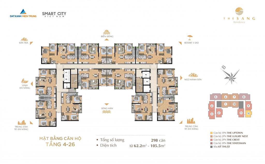Chính chủ cần bán căn 2pn, 82.5m2 the sang residence. mã căn 703 quí 4 nhận nhà
