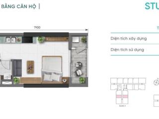 Daqua bán căn studio 31m giá 2,1 tỷ. nh hỗ trợ 70%.