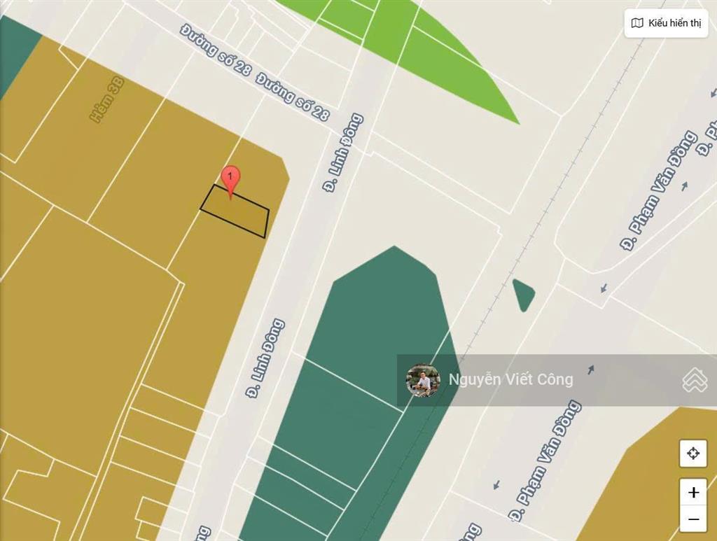 Bán đất mặt tiền kinh doanh đường linh đông  10x28m  giá tốt đầu tư