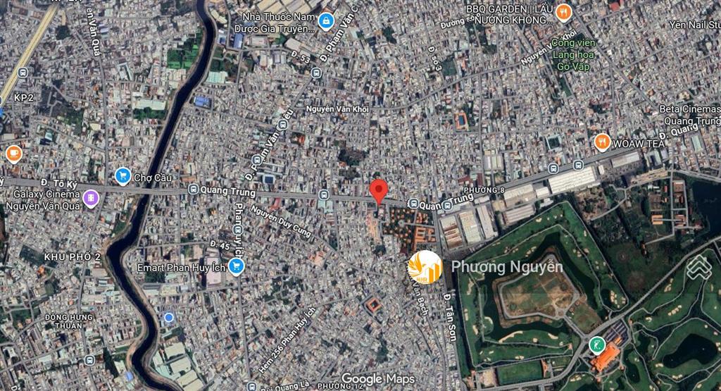 Giao dịch tỷ đô! 14592m2 đất vàng mặt tiền đường quang trung, p12, gv độc quyền chỉ 1100 tỷ