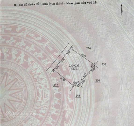 Chính chủ bán đất thổ cư đẹp 337,4 m2 tại vân côn, hoài đức, hà nội, 50 triệu / m2