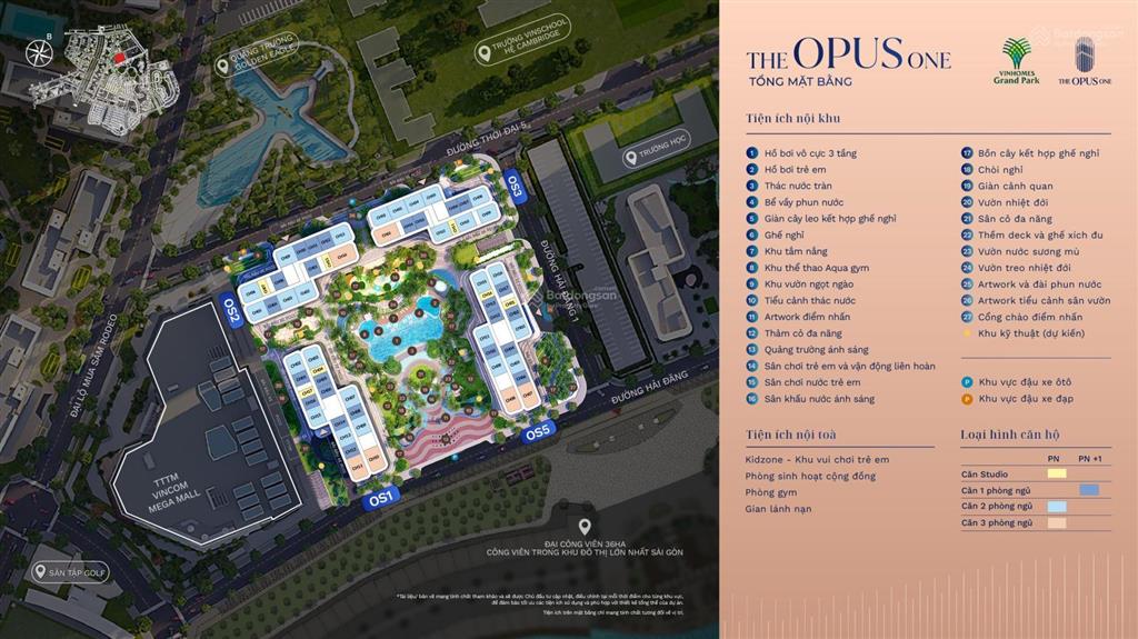 The opus one 2pn view công viên 36 hecta mua chủ đầu tư giá siêu tốt, 0778 973 ***