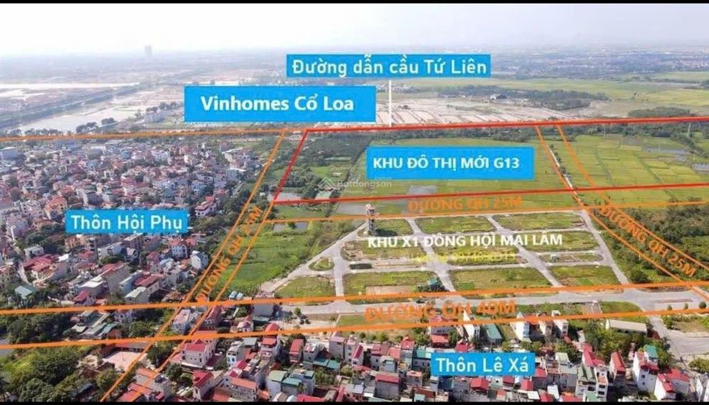 Bán đất mặt đường 40m x1 đông hội, mai lâm