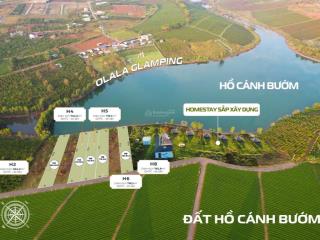 Bán đất hồ cánh bướm thị trấn lộc thắng 782.8m2 ngang 11,5m dài 70m mặt tiền hồ có qh thổ cư 2.37tỷ