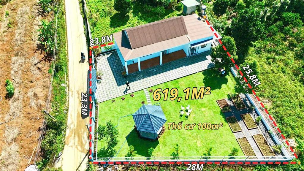 Bán nhà bảo lộc 619m2 nhà vườn full nội thất sát ubnd lộc tân gần khu nghỉ dưỡng kiwuki giá 3tỷ380