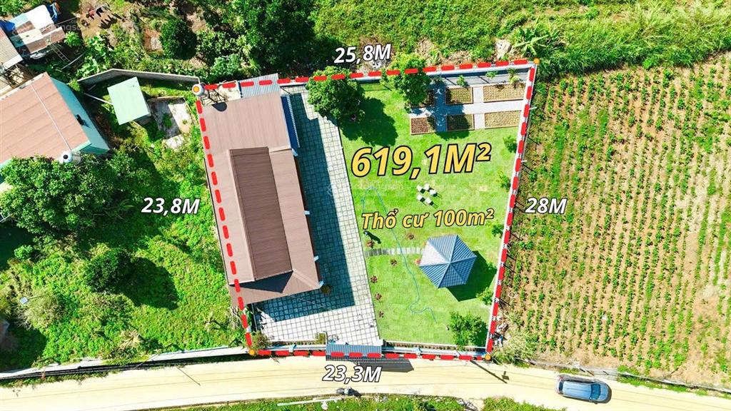 Bán nhà bảo lộc 619m2 nhà vườn full nội thất sát ubnd lộc tân gần khu nghỉ dưỡng kiwuki giá 3tỷ380