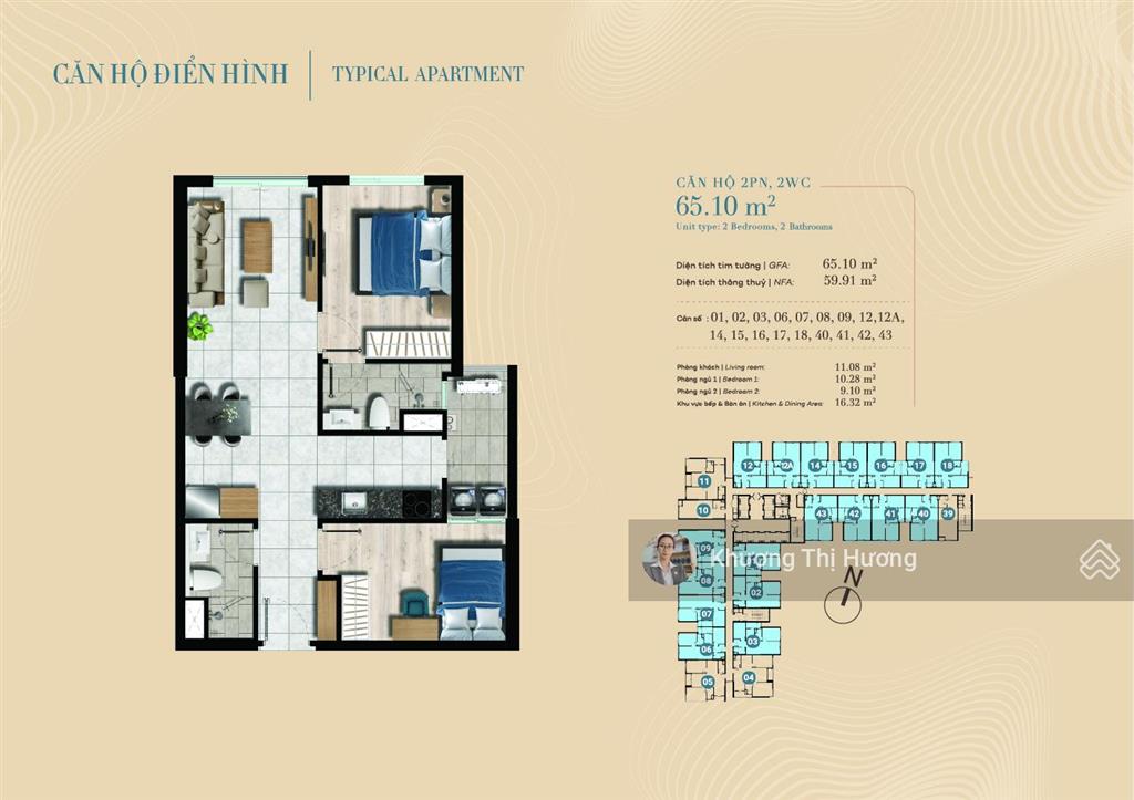 Căn hộ cao cấp the gió riverside, 65m2, thanh toán giãn tại vành đai 3, dĩ an
