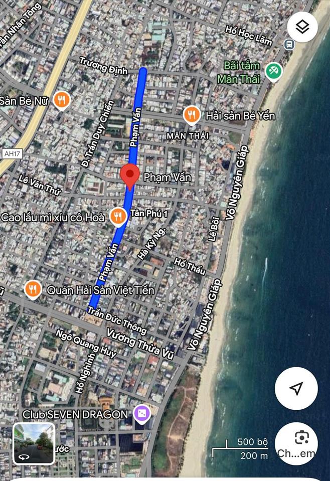 Bán đất đường 7m5 phạm vấn gần biển mân thái, sơn trà giá 7,x tỷ