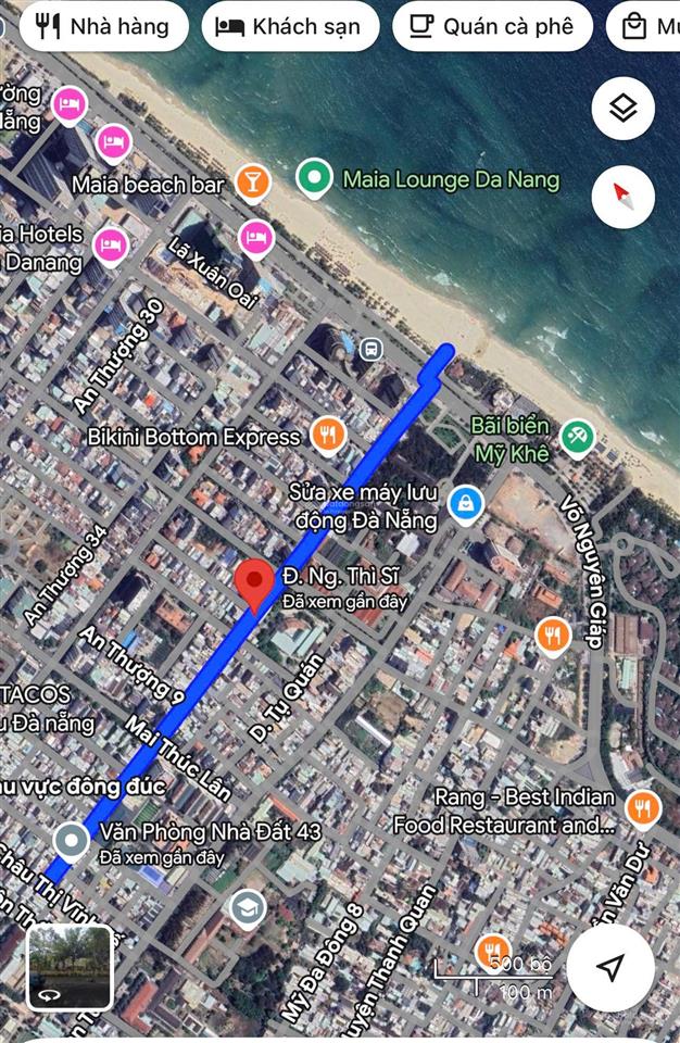 Bán lô góc 2 mặt tiền đường ngô thì sỹ, khu phố tây an thượng, quận ngũ hành sơn
