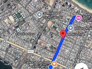 Hạ 6 tỷ bán gấp lô đất mặt tiền đường lê hữu trác, sơn trà, giá chỉ 99 tr/m2