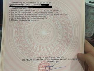 Chính chủ bán lô đất gần đường 379, sát vành đai 4, văn giang, hưng yên, 5,5 tỷ, 150,8 m2 siêu hot