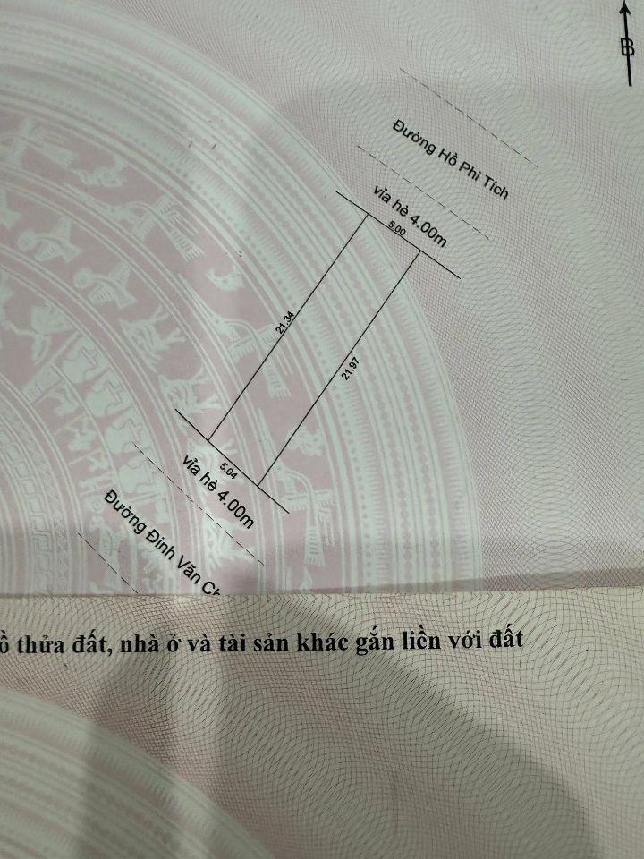 CẦN BÁN CẶP 2MT ( TRƯỚC , SAU ) ĐƯỜNG HỒ PHI TÍCH & ĐINH VĂN CHẤP - HOÀ XUÂN .
