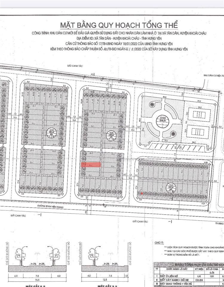 Chính chủ gửi lô đấu giá tân dân, đường 15.5m, vỉa hè 4m, kinh doanh, 110m giá 3x tr/m2.0967 635 ***