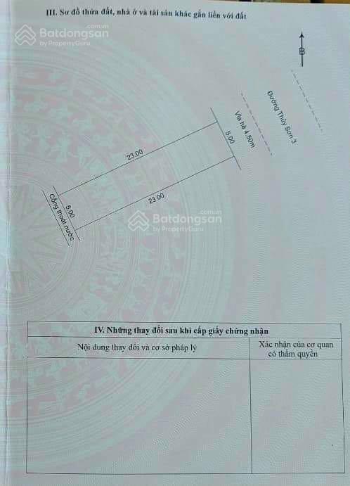 Cần bán lô đất đường thuỷ sơn 3 khu bãi tắm sơn thuỷ 114,8m2