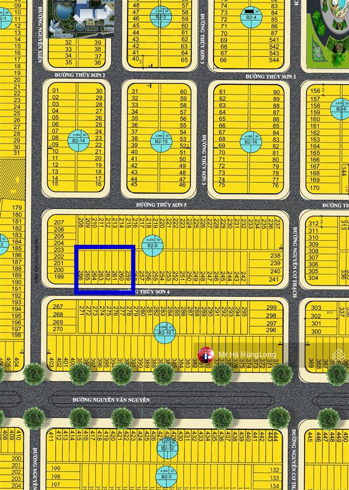 Cần bán lô đất biển đường thuỷ sơn 4, dt 125m2, hướng nam