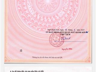 Chính chủ bán lô đất sát góc tđc đchính chủ bán lô đất sát góc tđc đông hải , ngũ hành sơn, đà nẵng