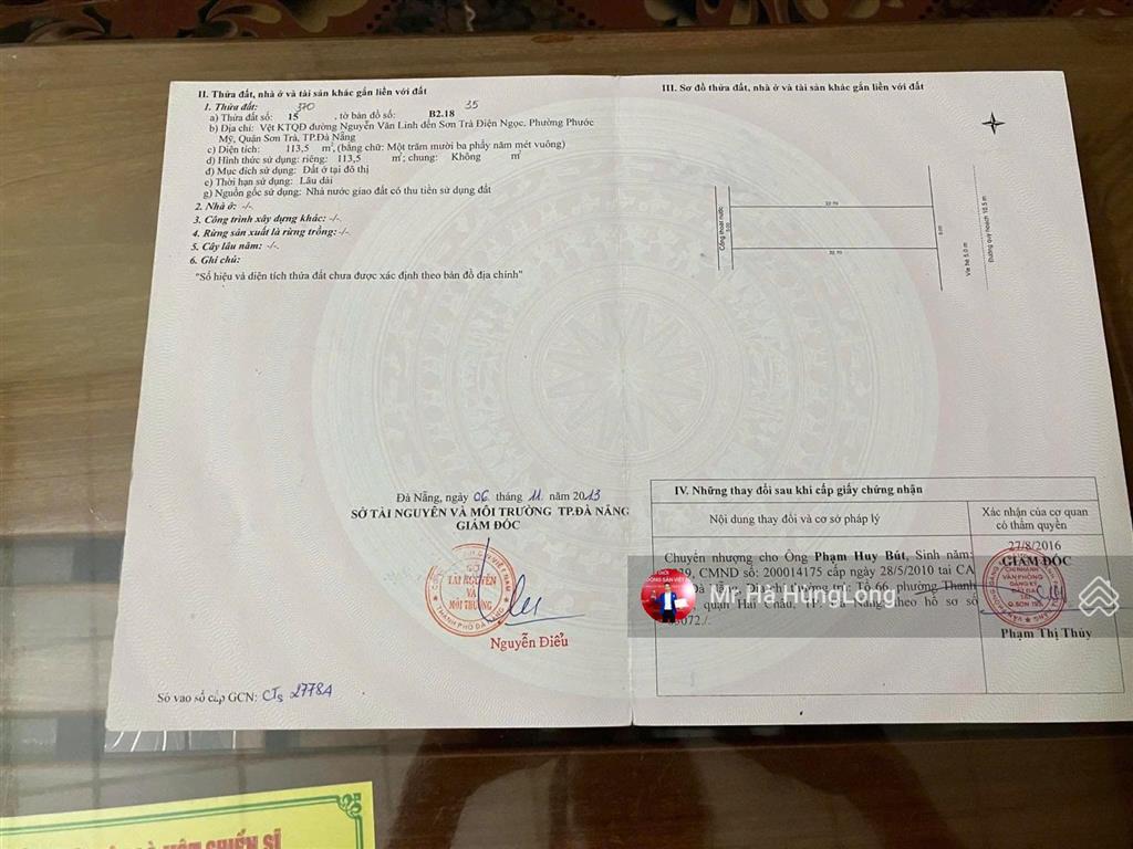 Bán đất đẹp khu hồ nghinh sát võ văn kiệt trần bạch đằng sơn trà, đà nẵng