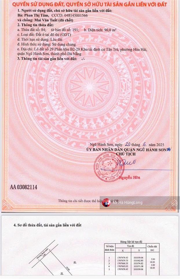 Chính chủ gửi bán lô đất đẹp cao sơn 7
