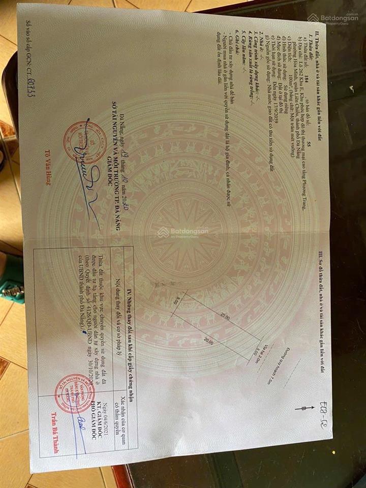 Cc bán đất hoà phú 28, gần biển, khu e kim long