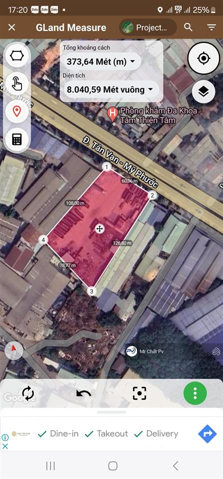 Bán đất mặt tiền mỹ phước tân vạn 8030m2 (mặt tiền 60m) làm xưởng, showroom