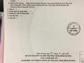 Bán đất tại tương bình hiệp, tp. thủ dầu một, bình dương  giá 3.2 tỷ